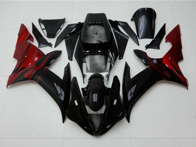Kit Completo Carenatura ABS Yamaha R1 2002-2003 - Nero Rosso Kit Completo Carenatura ABS Yamaha R1 2002-2003 - Nero Rosso