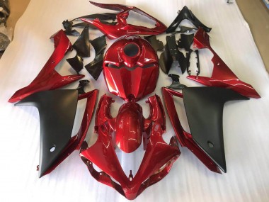 Kit Completo Carenatura ABS Yamaha R1 2007-2008 - Nero Opaco Rosso