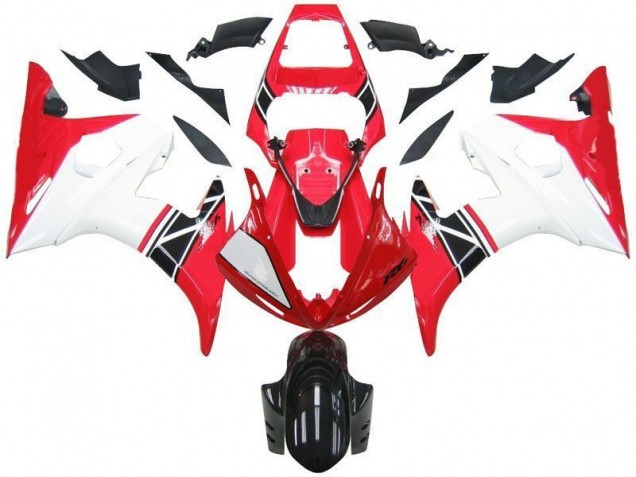 Kit Completo Carenatura ABS Yamaha R6 2003-2005 - Rosso Bianco Nero