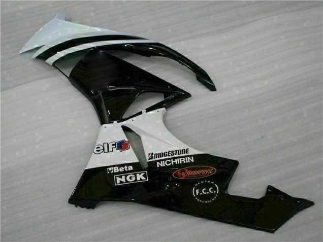 Kits Carenatura Iniezione Kawasaki ZX6R 2009-2012 - Nero Bianco 3M Touch4 Kits Carenatura Iniezione Kawasaki ZX6R 2009-2012 - Nero Bianco 3M Touch4