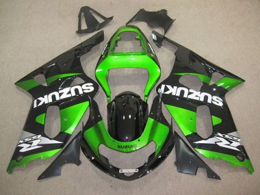 Kits Carenatura Iniezione Suzuki GSXR 600 K1 K2 K3 2001-2003 - Nero Verde