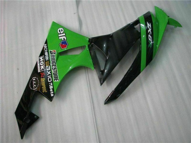 Kits Carene Completa Kawasaki ZX6R 2009-2012 - Nero Verde Kits Carene Completa Kawasaki ZX6R 2009-2012 - Nero Verde
