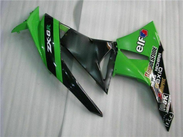 Kits Carene Completa Kawasaki ZX6R 2009-2012 - Nero Verde Kits Carene Completa Kawasaki ZX6R 2009-2012 - Nero Verde
