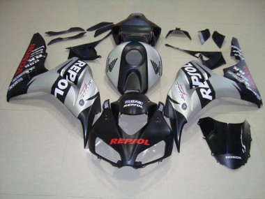 Kits Carene Honda CBR 1000 RR 2006-2007 - Nero Opaco Argento Repsol