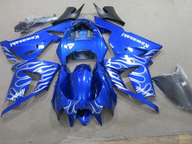 Kits Carene & Plastica Kawasaki ZX10R 2003-2005 - Blu Bianco Fiamma